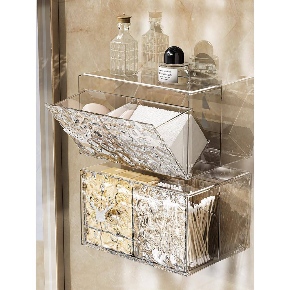 卫生间镜柜收纳盒化妆棉