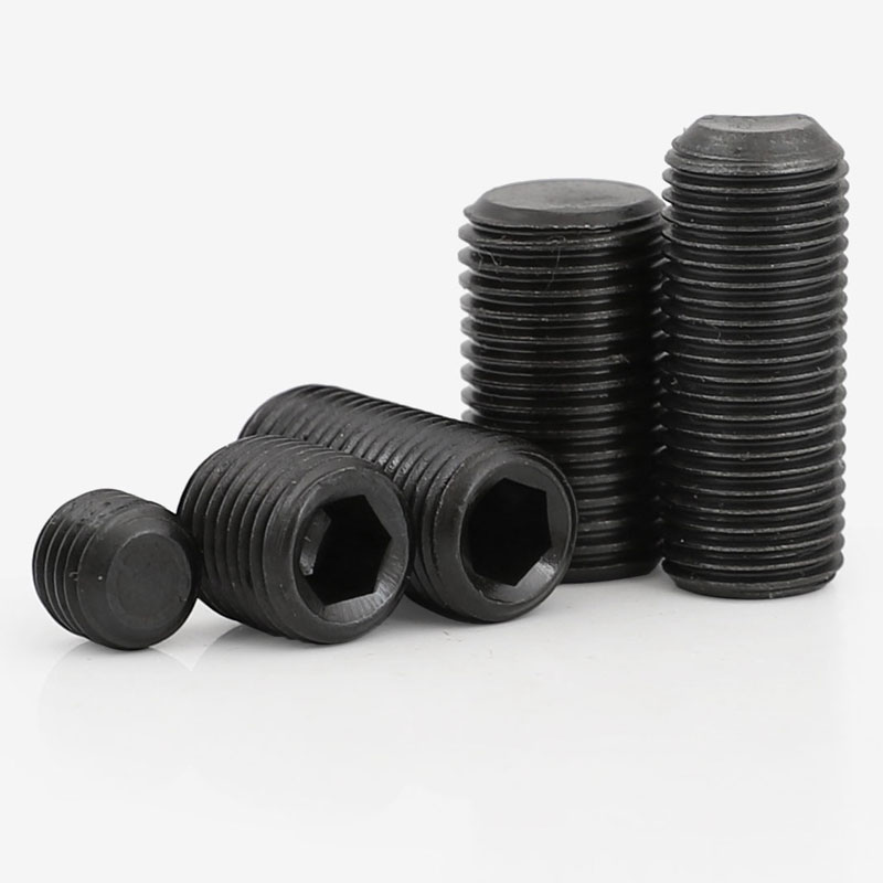 M3M4M5M6 黑色304不锈钢平端紧定基米螺丝无头内六角机米止付顶丝