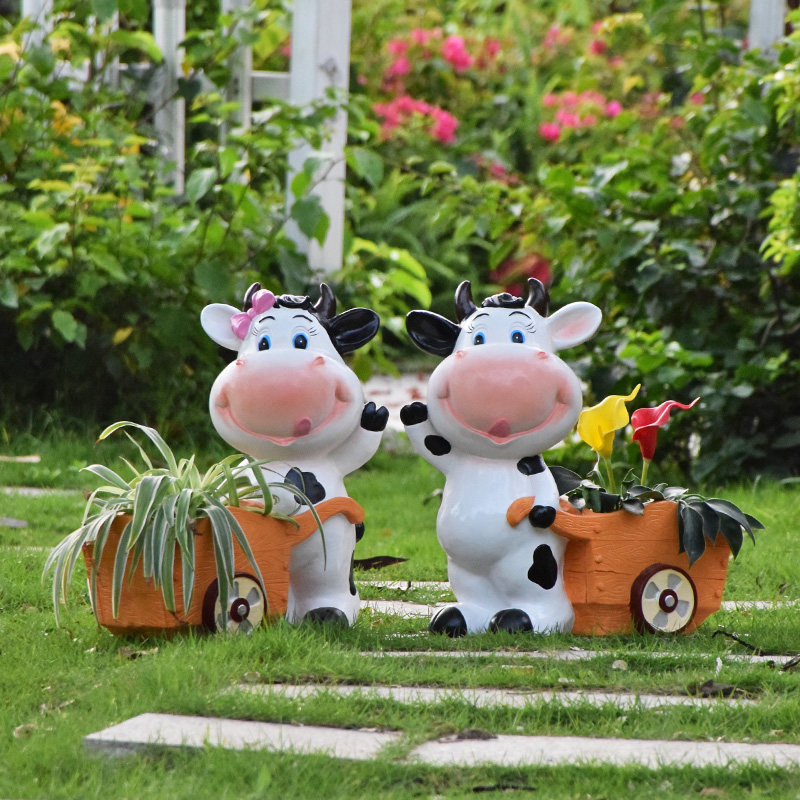 花园庭院小院装饰摆件户外动物花盆卡通奶牛花缸幼儿园林景观布置,标准件/零部件/工业耗材,输送带/传送带,淘宝优惠券,粉丝福利购,淘宝优惠卷