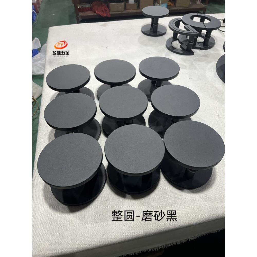 简约木门玻璃门把手拉丝圆形大门拉手logo定做刻字个性门拉手方形