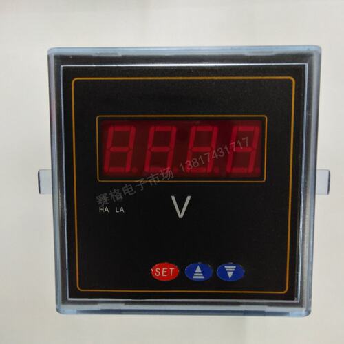 SX-6L 交流500V 数显电压表AC1000V SX6L2 数字显示AC交流80*80MM