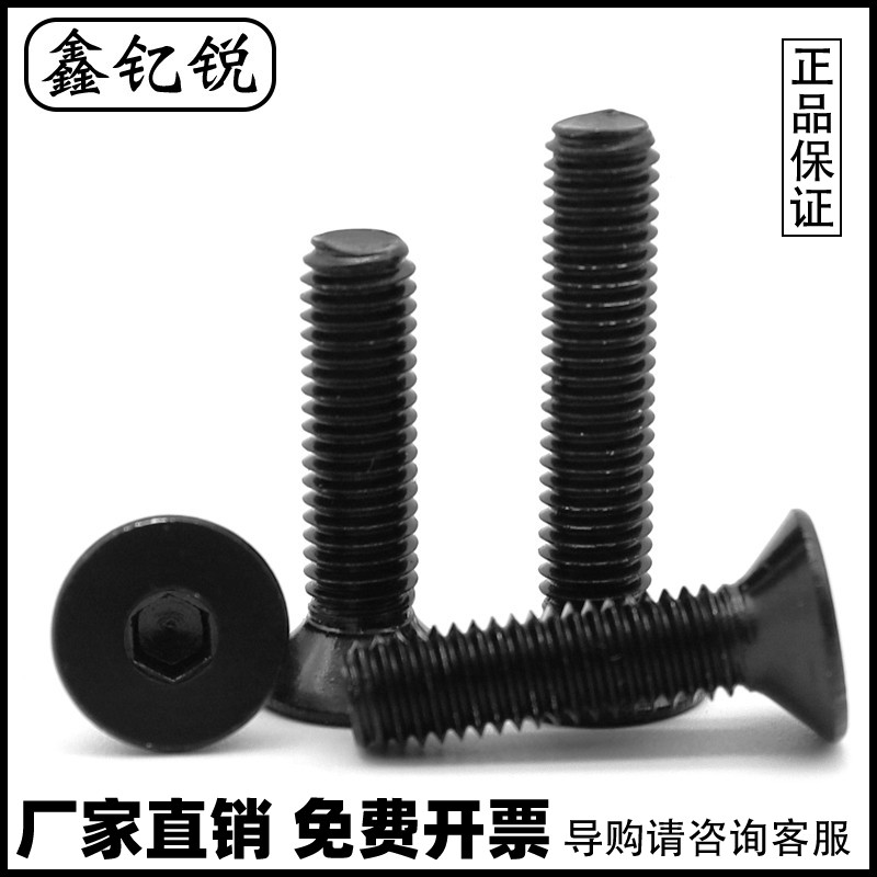 黑色不锈钢沉头内六角螺