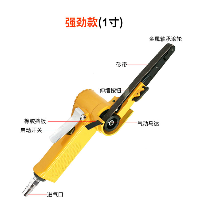 台湾速豹气动寸砂带机纱