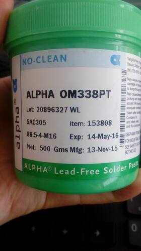 批ALPHA原装SAC305无铅焊锡膏OM338/338T/338PT 500G锡线锡条锡浆