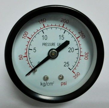 轴向气体液体压力表 y-50-z y50-z y-502 0~25kg/cm2 350psi 50mm