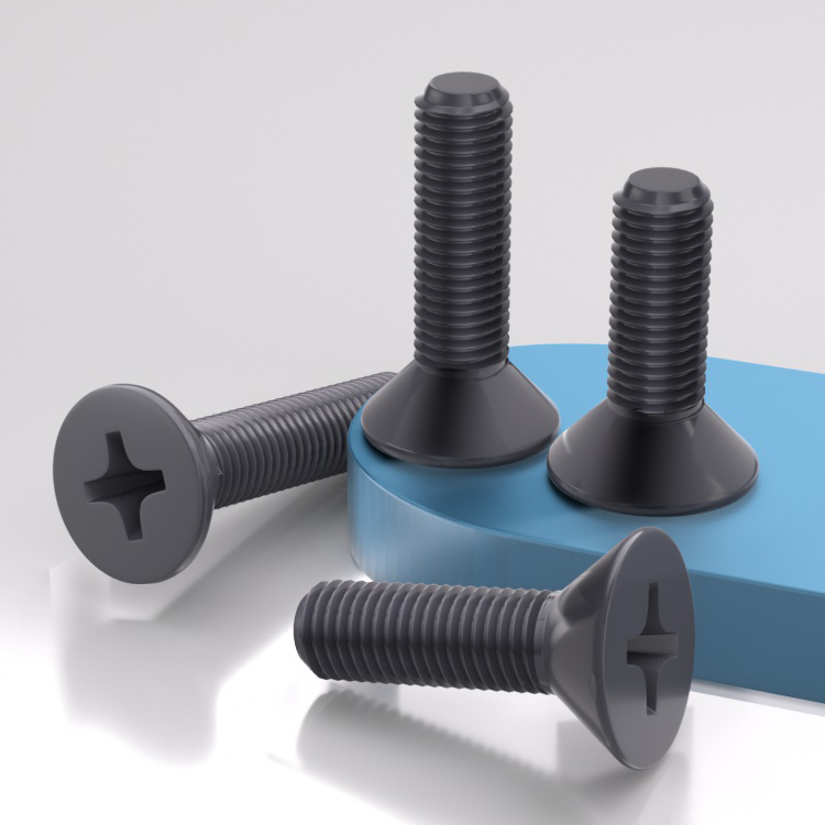 塑料尼龙沉头螺丝钉十字