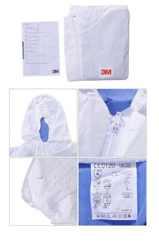 3M 4535防护服无尘服连体带帽防尘防静电透气喷漆后背透气防尘服