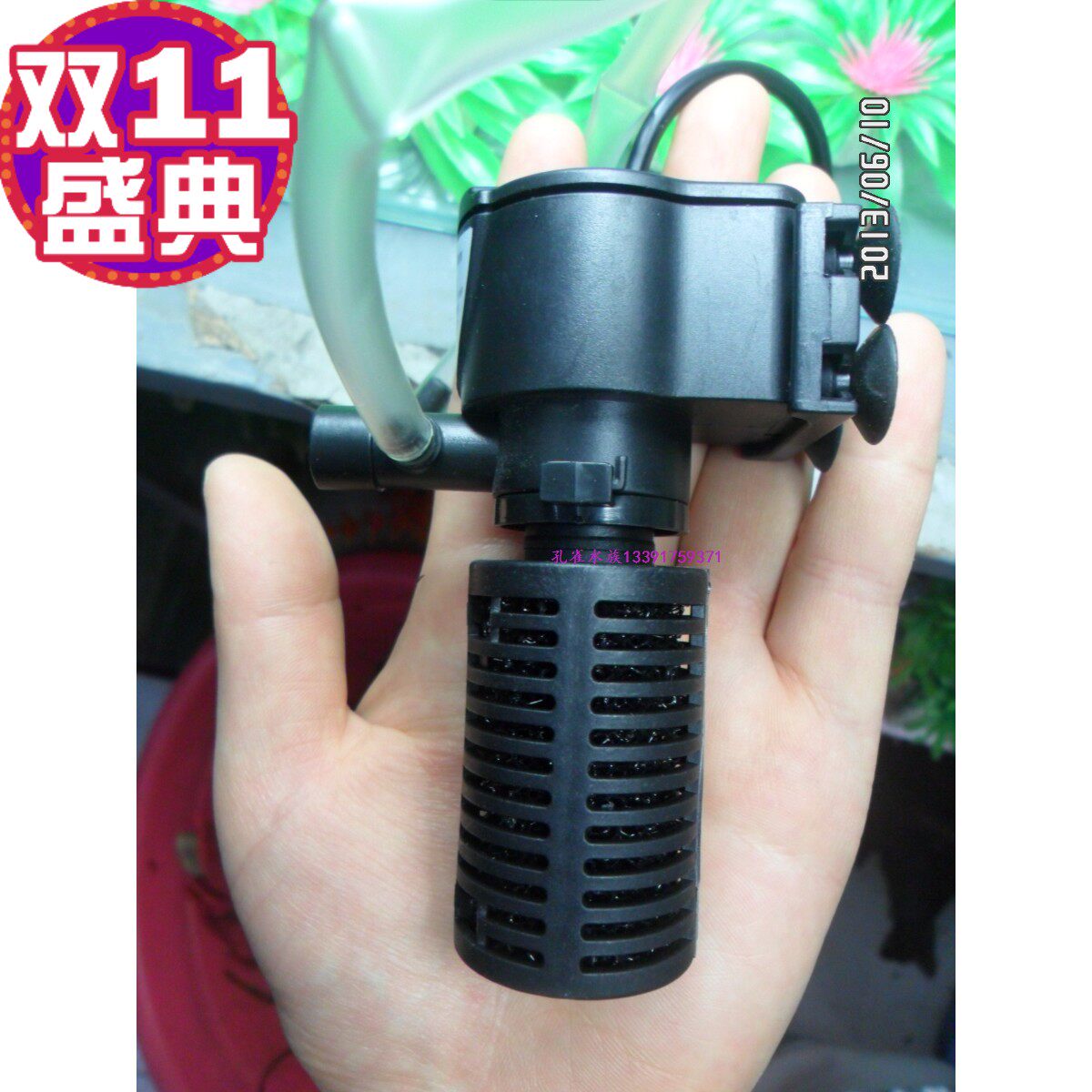 小型养鱼缸过滤器迷你水族净化超静音内置过滤桶增氧泵三合一