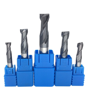 HRC45度钨钢两刃2刃铝用硬质合金黑色涂层d16mmd18mmd20mm立铣刀