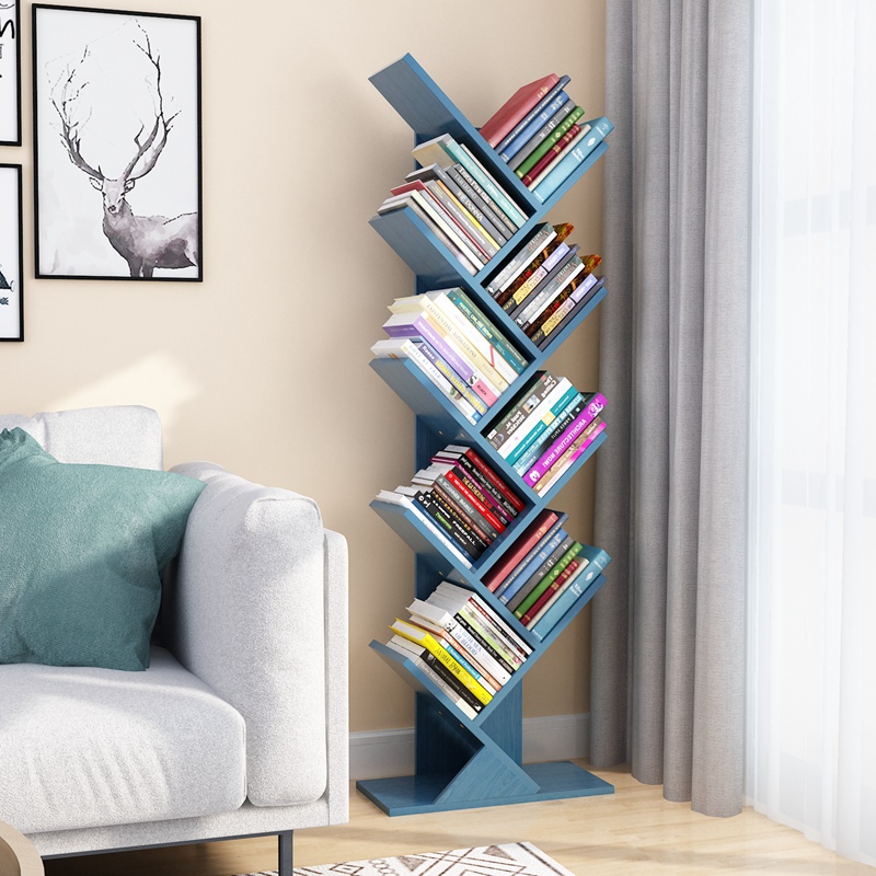 书架斜放式落地的简易倾