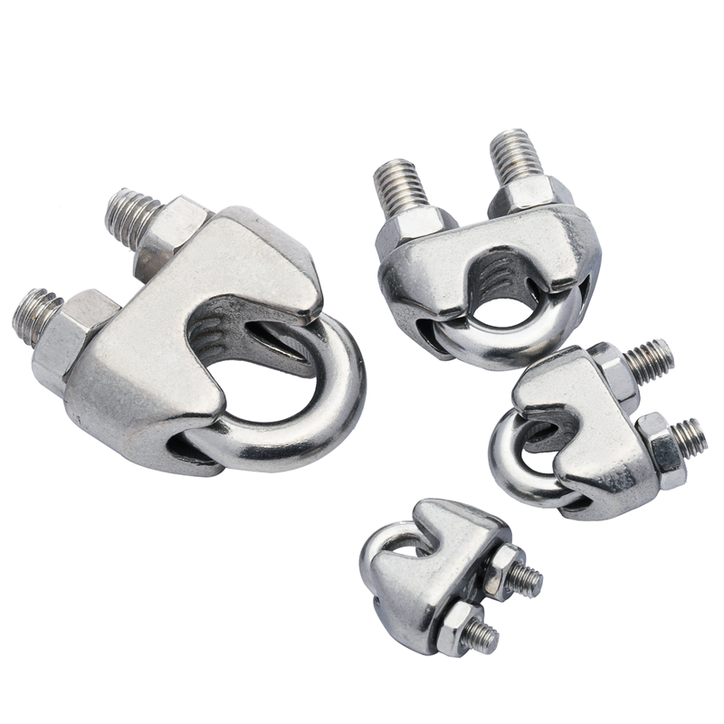 304/316不锈钢钢丝绳夹头锁扣卡头卡子绳夹轧头U型夹钢丝夹铁镀锌