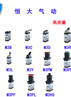 M3B/C/D/R/L/Y/PM/PP/PF/PL/HS-110/210-06/08 二位三通 机械阀