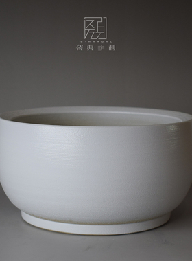 景德镇陶瓷鱼缸乌龟缸白色瓷缸养鱼盆圆缸莲花缸粗陶聚宝盆种树盆