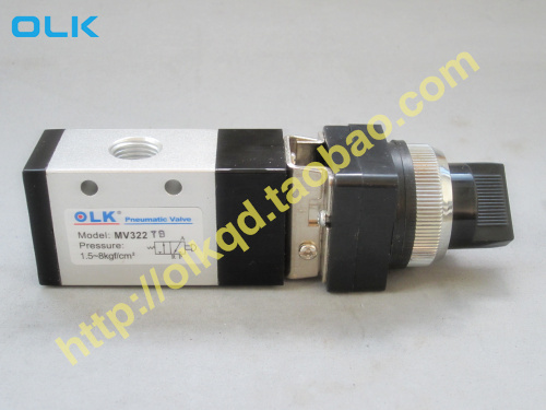 气动机械阀二位三通旋钮