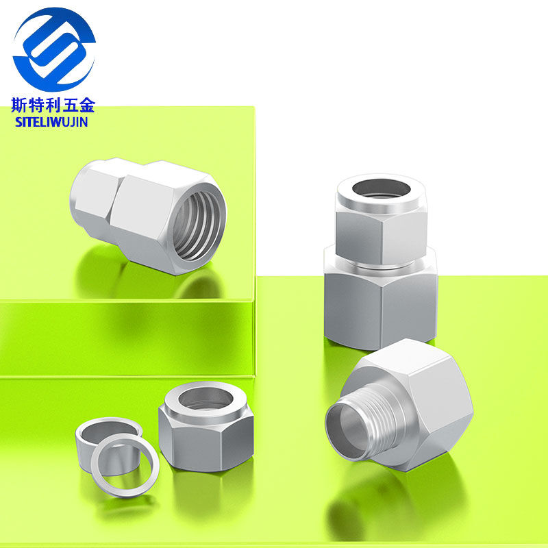 不锈钢内丝卡套直通接头