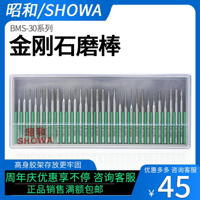 SHOWA昭和钻石磨棒BMS-30金刚石磨头合金打磨粒打磨机磨针模具石