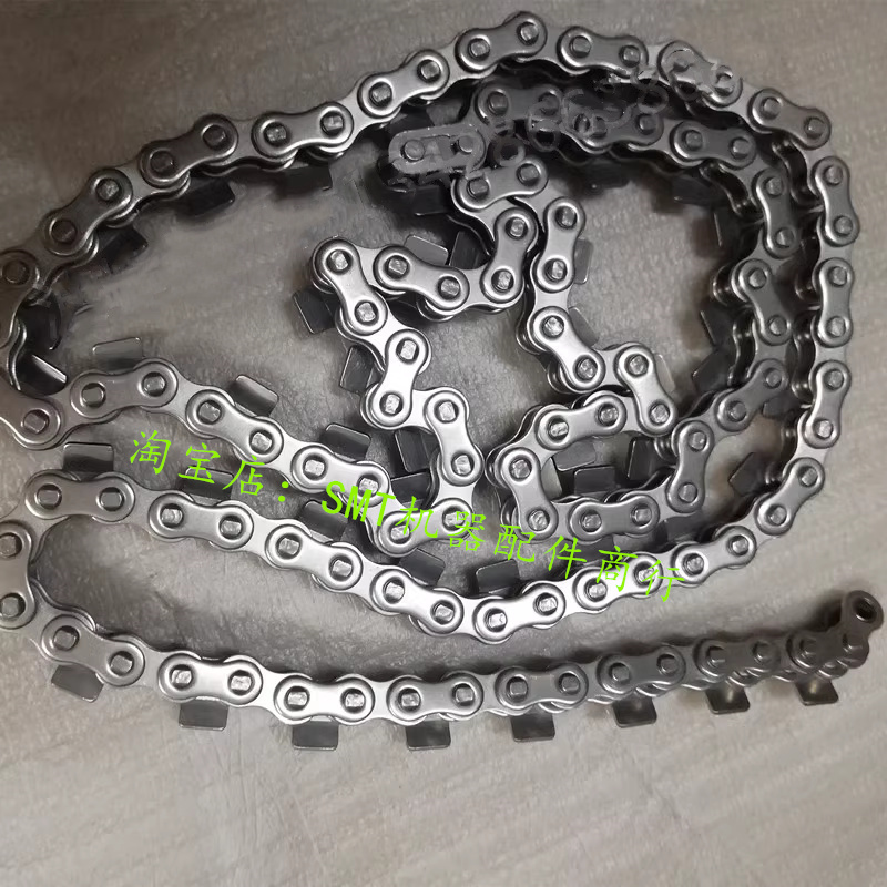 劲拓回流焊链条35B不锈钢带梢和档板单排传动双距06C运输链条扣
