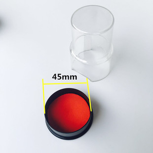 包邮自带印台 单个圆形印章盒 财务公章印章盒子 透明收纳印鉴盒