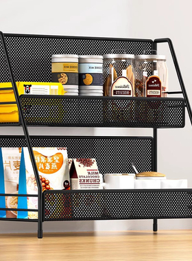 零食置物架桌面水果饮料零食收纳盒架子桌上分层神器水杯架杯子架