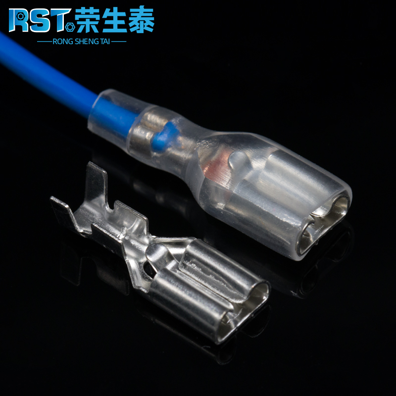 插簧自带锁快速接端子护