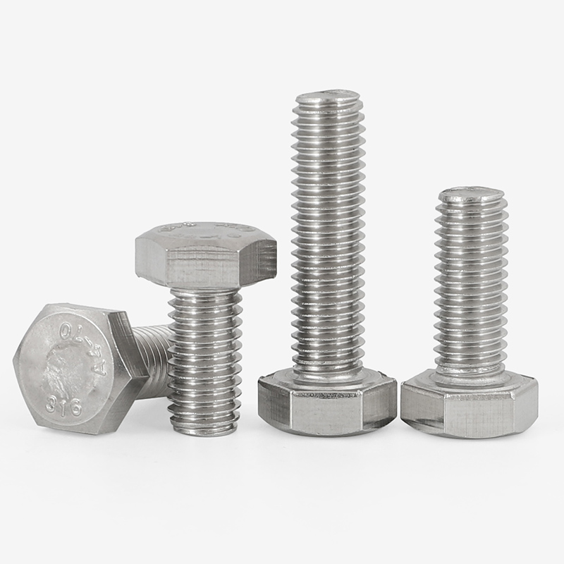 M3M4M5M6M8M10M12M14M16 316不锈钢外六角螺丝钉螺栓全牙加长螺杆