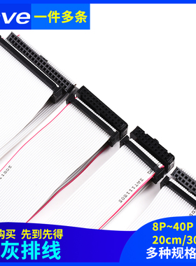 FC灰排线8p10p14p16p20p26p40p电缆AVR连接线20/30CM双头线2.54mm