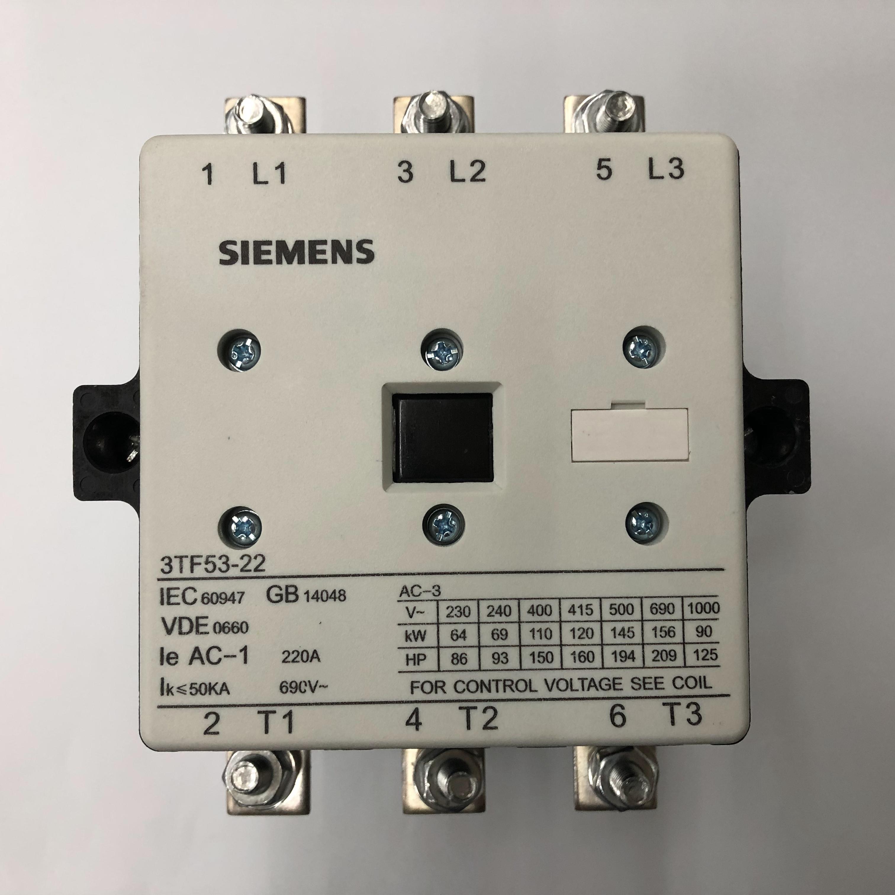 询价原装正品3TF5322-0XQ0 AC380V 50/60Hz西门子三级交流接触器