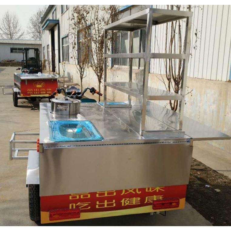 定制电动三轮麻辣烫小吃车铁板烧多功能流动早餐车摆摊不锈钢油炸