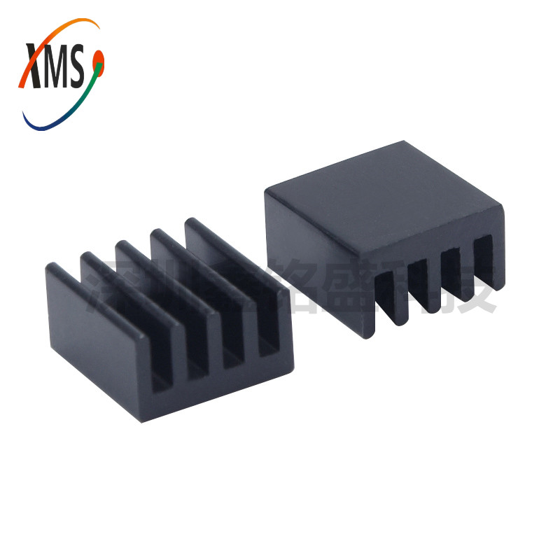 散热片铝型材8.8*8.8*5MM小型芯片散热器 8.5X8.5X5 黑色