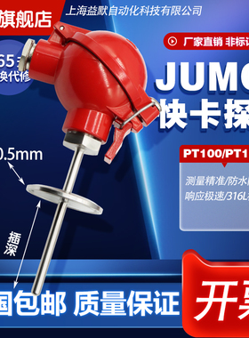 JUMO快卡接头铂电阻1XPT100卡盘式316L温度探头1XPT100原装JUMO芯