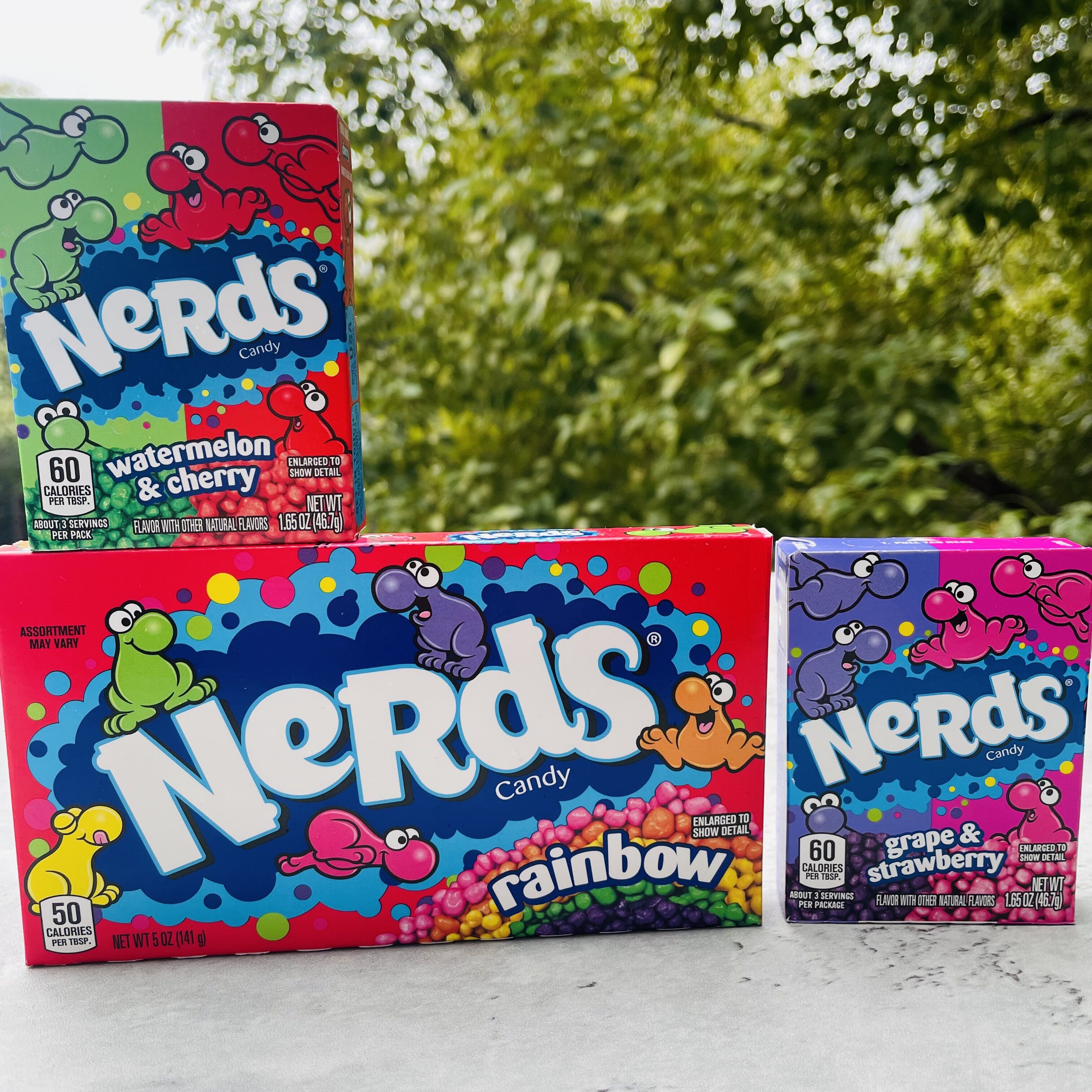 NERDS维卡乐的滋樱桃西瓜味糖/葡萄草莓味果汁糖46.7g美国进口