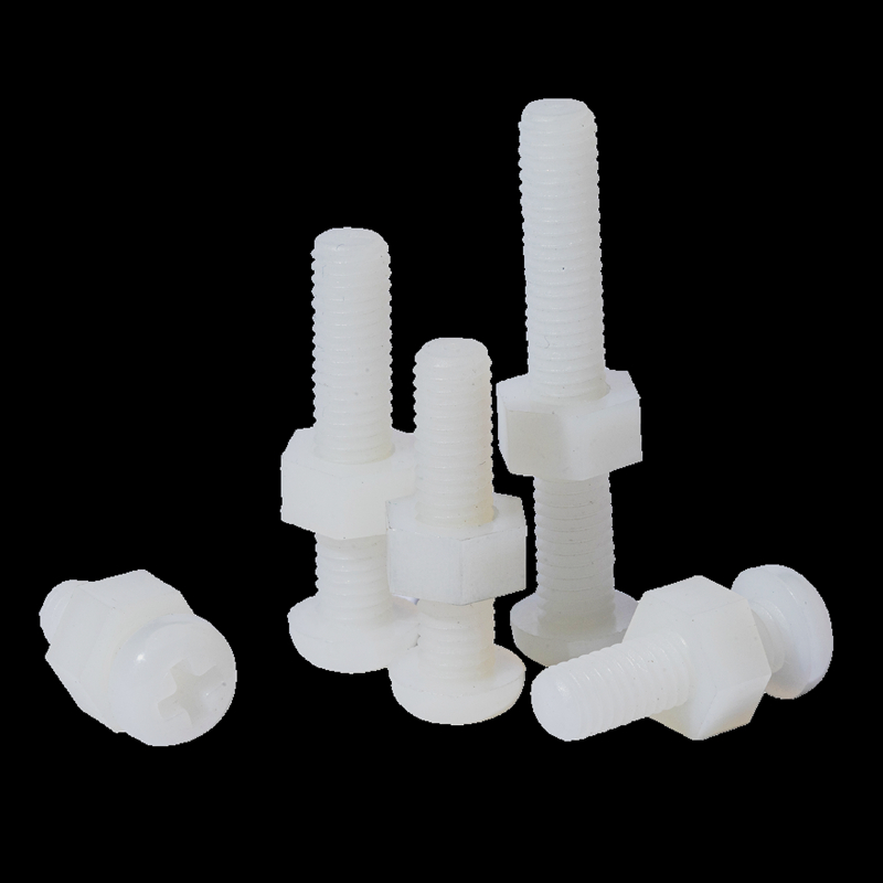 塑料尼龙圆头十字螺丝套装大全塑胶螺丝螺母组合M2M3M4M5M6M8