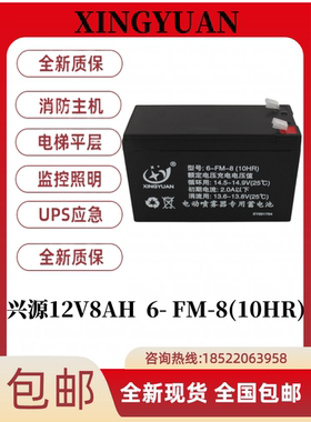 XINGYUAN 电动喷雾器专用蓄电池型号：6-FM-8(10HR)12V8AH 电瓶