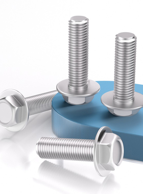 10.9级细牙外六角达克罗法兰面螺丝钉螺栓 M12M14M16*1.5M10M12