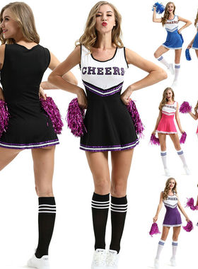 Schoolgirl Cosplay Uniform Sexy Lingerie Cheerleader Costume