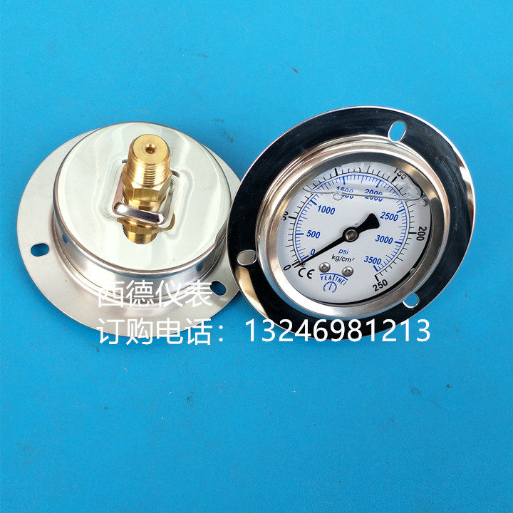 60MM轴向带边（面板式）0－250KG耐震压力表 注塑机压力表,农用物资,苗木固定器/支撑器,淘宝优惠券,粉丝福利购,淘宝优惠卷