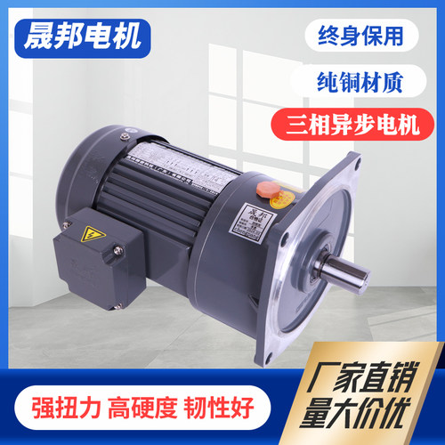 晟邦电机400w减速机马达制动器1500w2200w3700带刹车齿轮抱闸