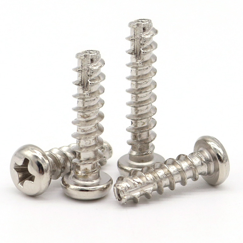 碳钢镀镍盘头平尾自攻螺