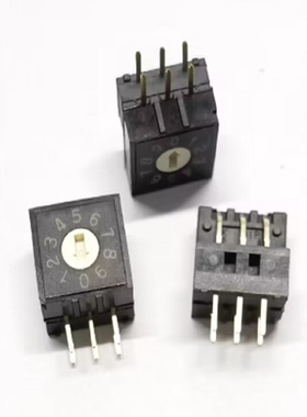 台湾圆达DIP数字编码器RV3AF-10R-V-B拨码编码开关0-9位侧调1284C