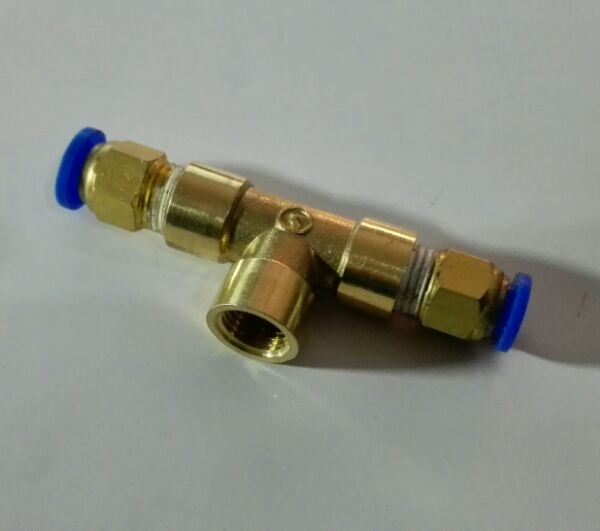 气管三通接头压力表连内