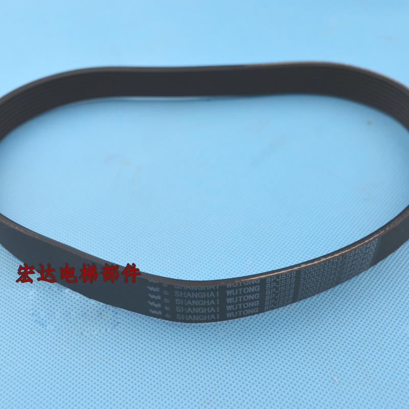 蒂森电梯门机皮带峰槽英