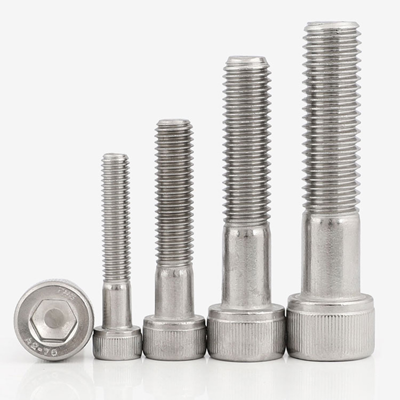 304不锈钢半牙内六角螺丝滚花杯头圆柱头粗杆加长螺栓M4M5M6M8M10