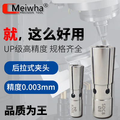 梅华后拉式筒夹刀柄头精