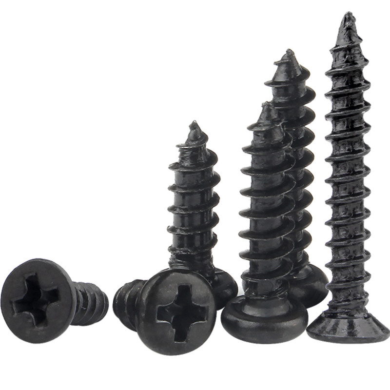 镀黑锌不锈钢十字圆头自