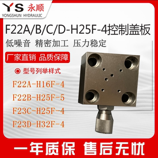 H25F调压溢流压力阀两通逻辑伐油液压打包机滑芯插件F21盖板 F22B