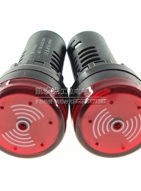 原装正品上海天逸闪光蜂鸣器 AD17-22SM ACDC24V220V 红色 间断音