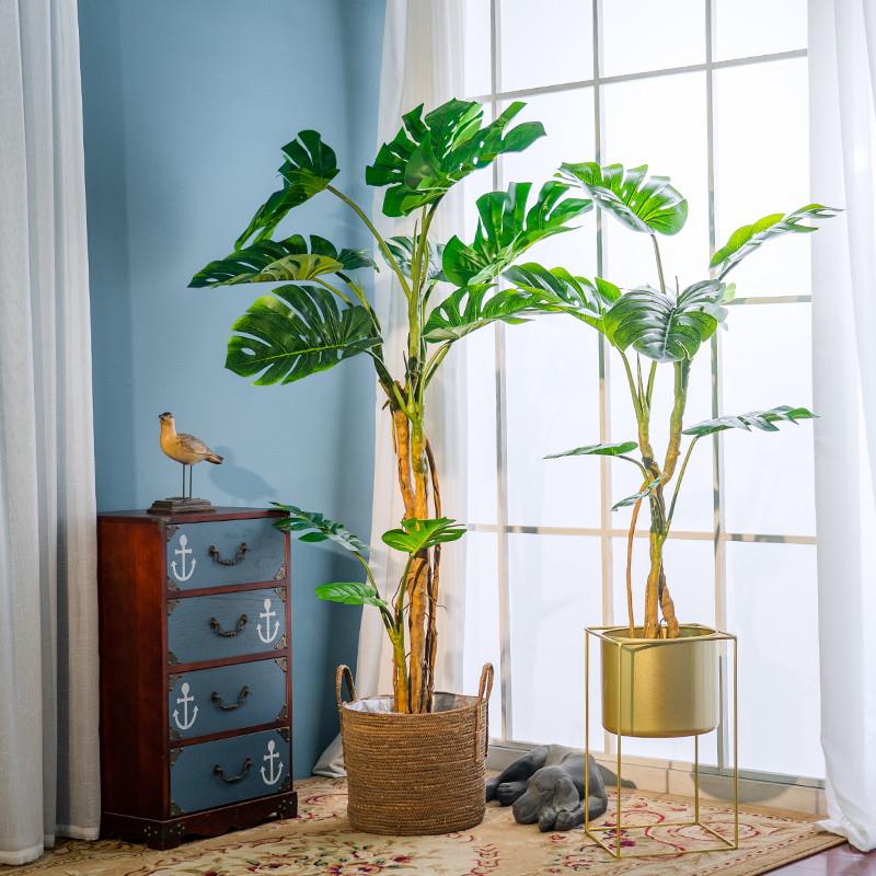 仿真植物龟背竹绿假树装