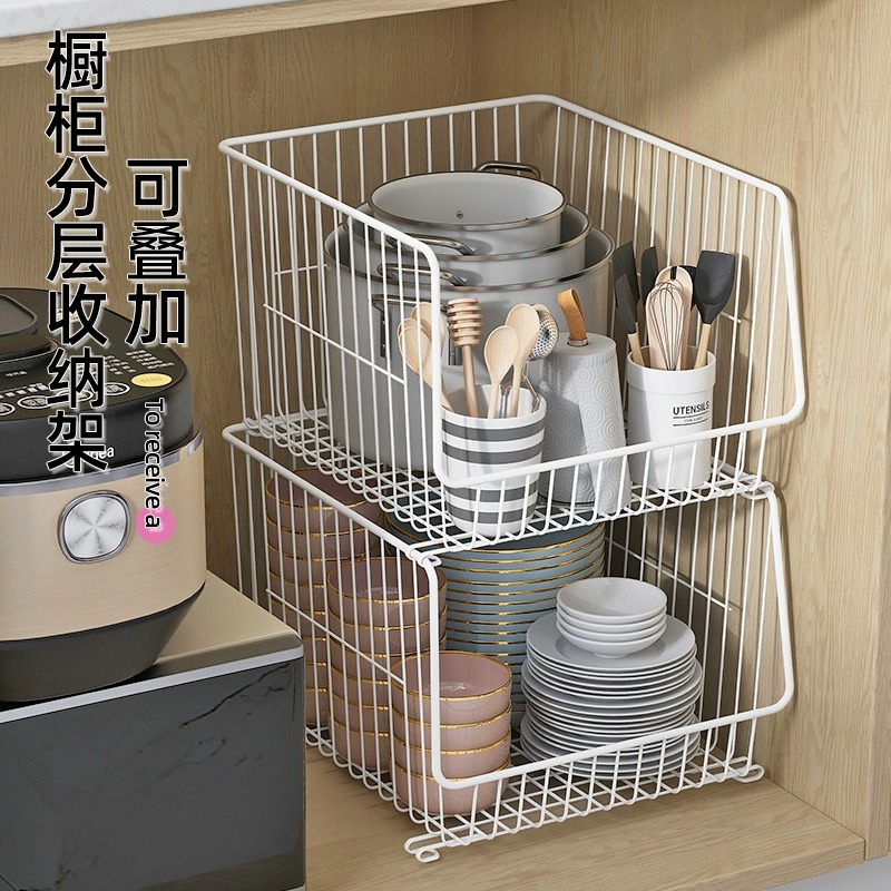 衣柜收纳神器分层置物架柜子分割隔板宿舍衣服包包收纳篮衣橱隔断