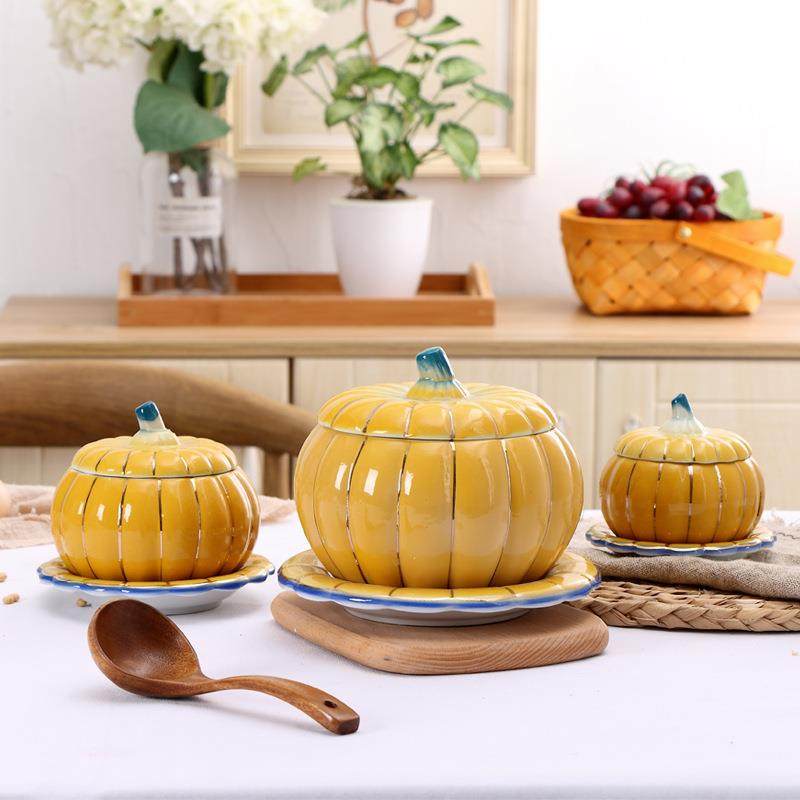 陶瓷南瓜汤盅燕窝隔水炖盅带盖餐厅商用炖罐小汤盅家用甜品蒸蛋碗,农机/农具/农膜,灌溉工具,淘宝优惠券,粉丝福利购,淘宝优惠卷