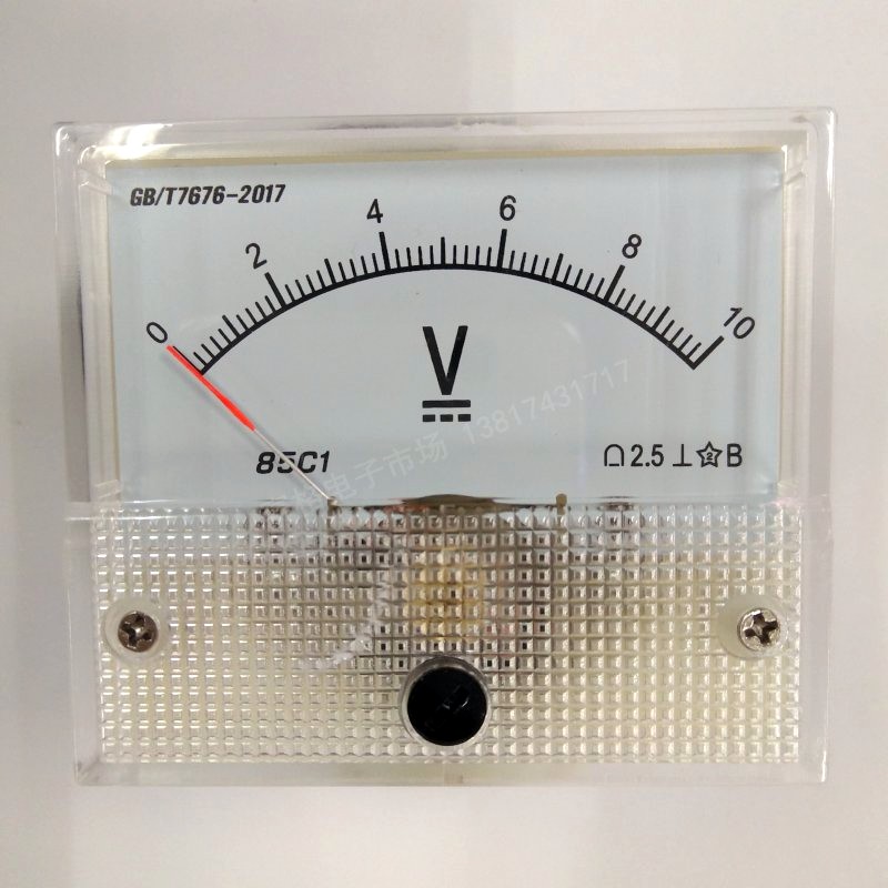 85C1-10V伏表DC5V 直流电压表 指针式仪表 电压面板表 五伏电压